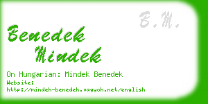 benedek mindek business card